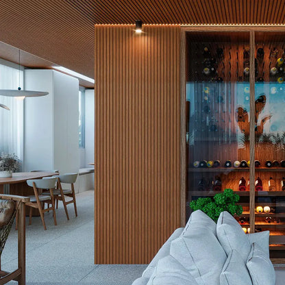 Peel & Stick Slatted Wall Panels – DIY Laminate Wood Look Decor