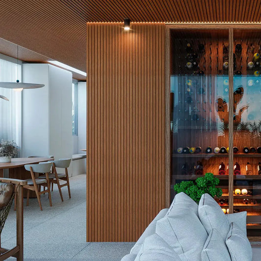 Peel & Stick Slatted Wall Panels – DIY Laminate Wood Look Decor