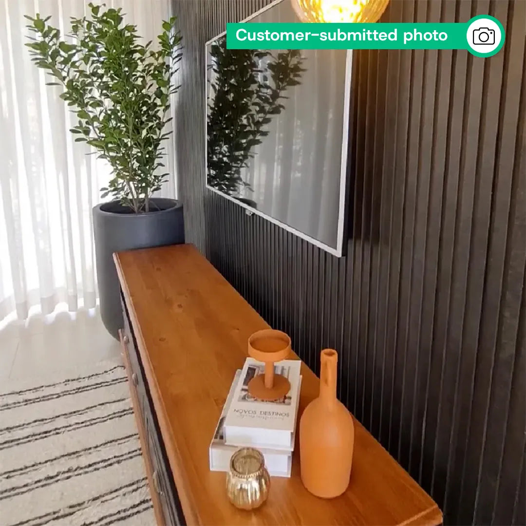 Peel & Stick Slatted Wall Panels – DIY Laminate Wood Look Decor