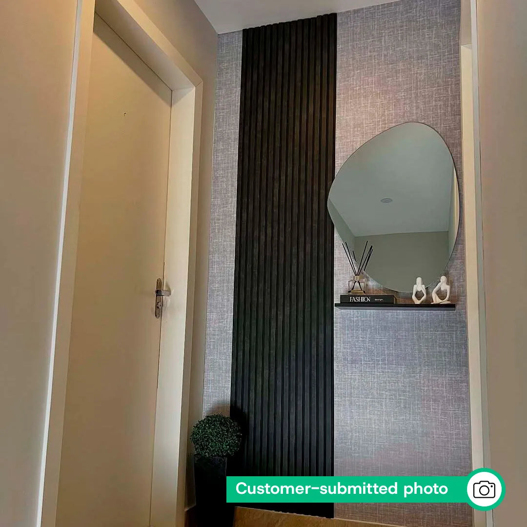 Peel & Stick Slatted Wall Panels – DIY Laminate Wood Look Decor