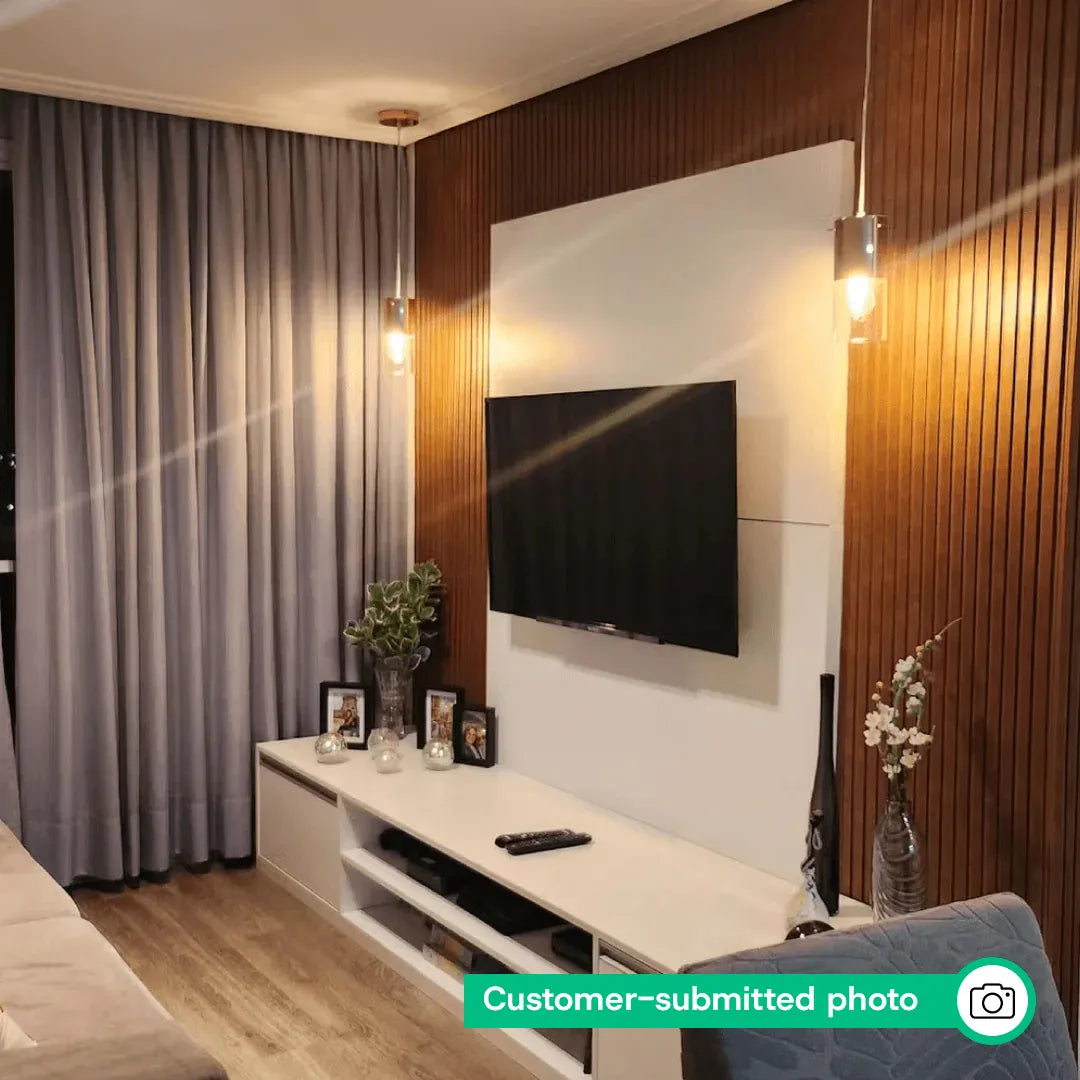 Peel & Stick Slatted Wall Panels – DIY Laminate Wood Look Decor