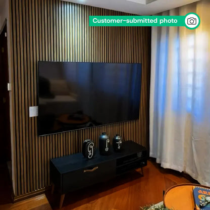 Peel & Stick Slatted Wall Panels – DIY Laminate Wood Look Decor