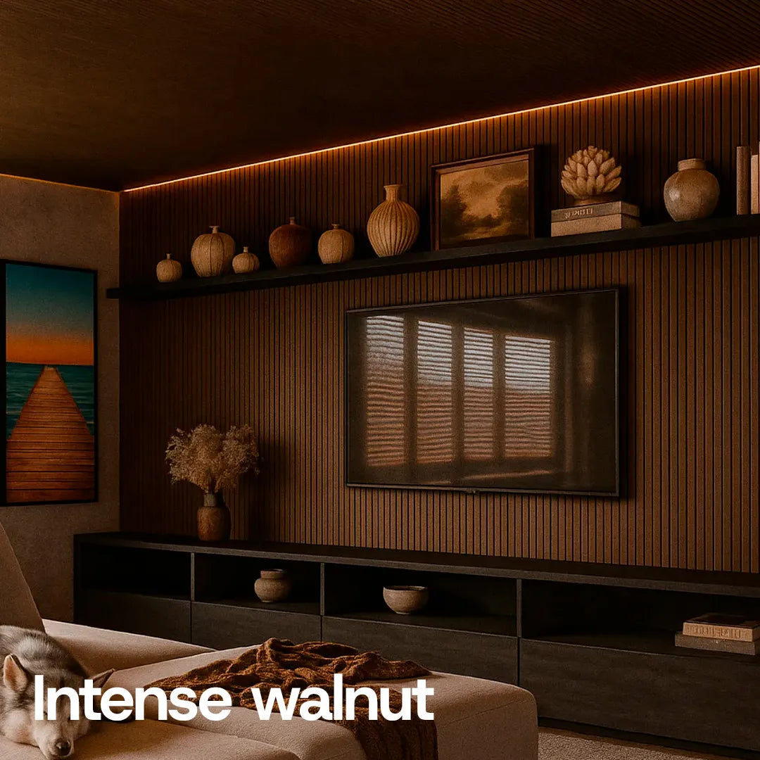 Peel & Stick Slatted Wall Panels – DIY Laminate Wood Look Decor