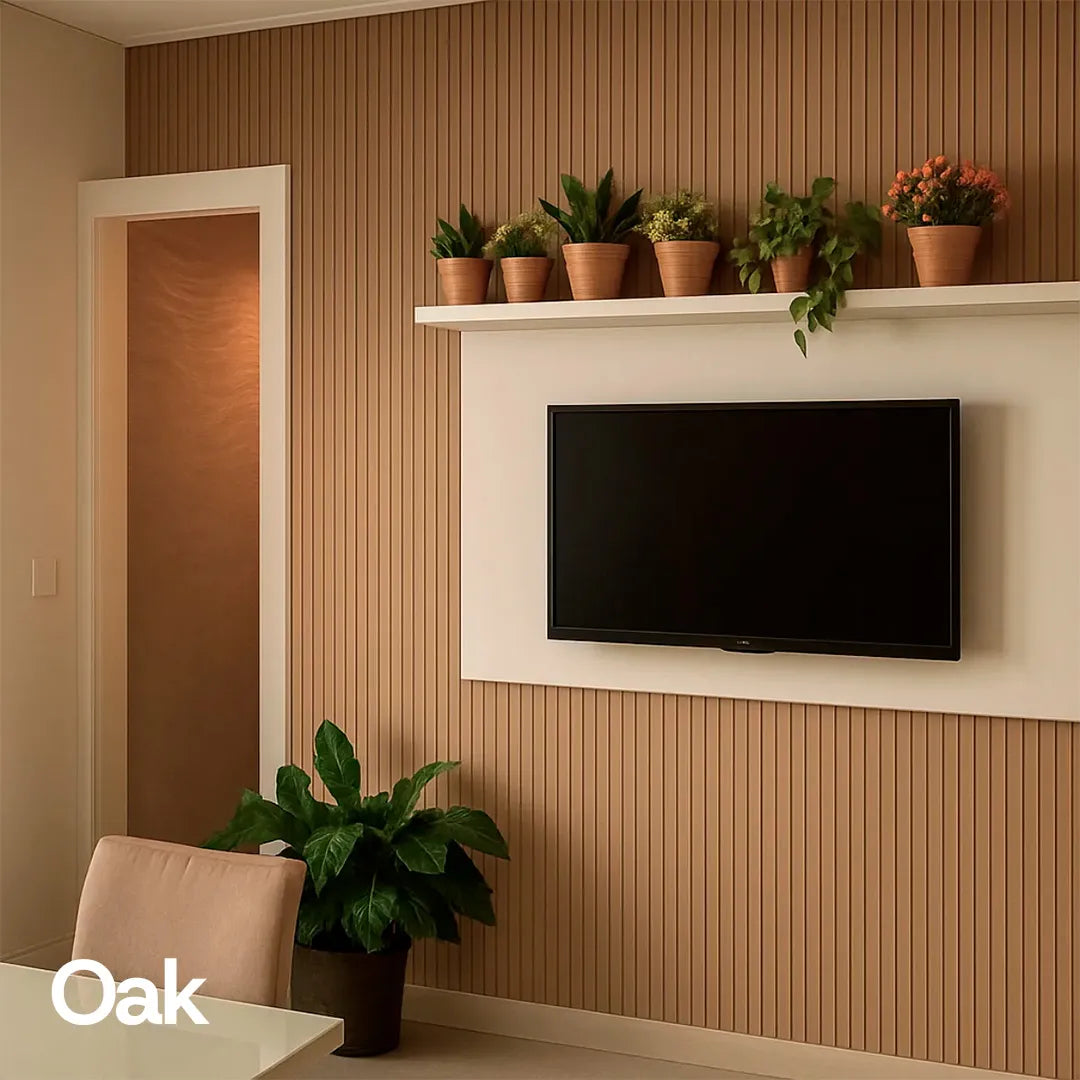 Peel & Stick Slatted Wall Panels – DIY Laminate Wood Look Decor